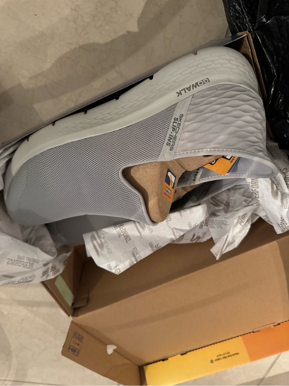 Skechers GOwalk Slip-On Mesh Sneakers in Gray
